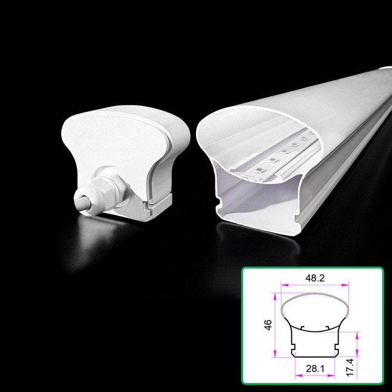 Lampa easbhrúite dhá dhath polycarbonate